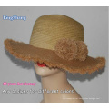 Senhoras moda verão palha sol chapéu Chapéu de palha chapéu de praia listrado, LSP-107